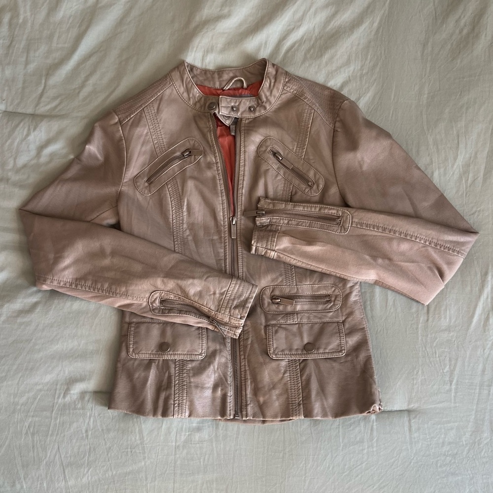 BKE Taupe Leather Jacket, Women’s size S